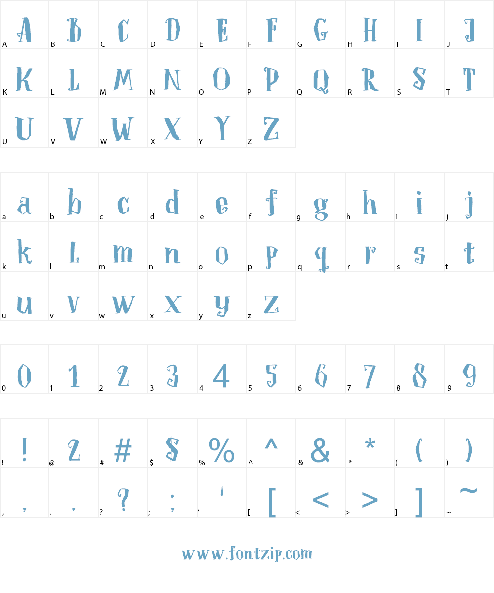 DK Toverheks Font Character